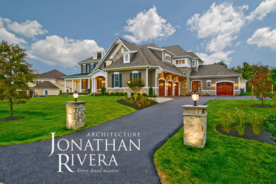 Transitional brown exterior home idea in Baltimore