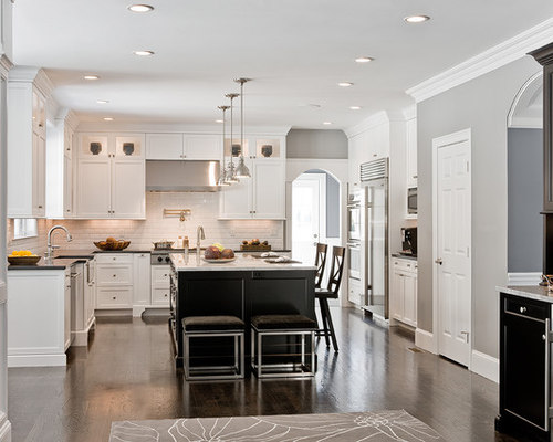 Black White Grey Kitchen | Houzz
