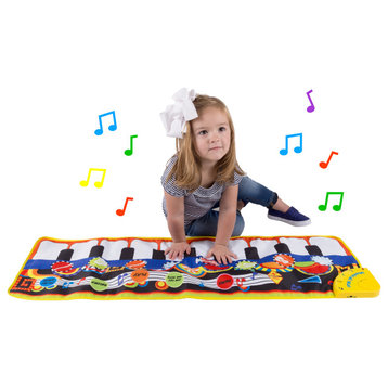 Toddler Piano Keyboard Mat With Musical Keys and Instrument Sounds