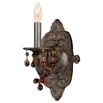 Crystorama 5201-VB-AMBER Sutton - One Light Wall Sconce