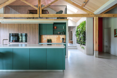 Inspiration for a contemporary kitchen in Sussex.