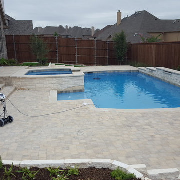Prosper, TX Pool/Spa, Paver Deck, Synthetic Lawn Gras, Putting Green, Landscape