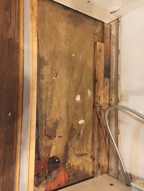 Replacing Under Sink Kitchen Cabinet Floor - Replacing Bathroom Floor Rotted In Kitchen Cabinets How To Fix