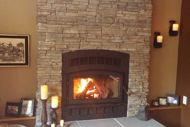 Wood Fireplace Makeover