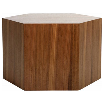 Andor Modern Small Walnut End Table. W15" x D13" x H9" Walnut veneer finish