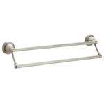 Bronces Mestre - Artica double large towel bar. Towel rail, Luxury towel bar, Satin Nickel - Regency Style is a refined interpretation of French art and architecture from the XIV century that incorporates an aesthetic of harmony and elegance of artistic and decorative pieces.