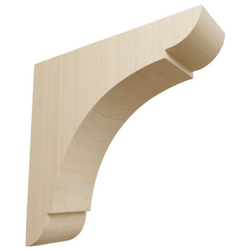 1 3/4"Wx6"Dx6"H Small Olympic Wood Bracket, Rubberwood, 4-Pack