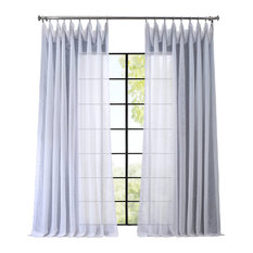 Signature Double Wide White Sheer Curtain Single Panel, 100"x96"
