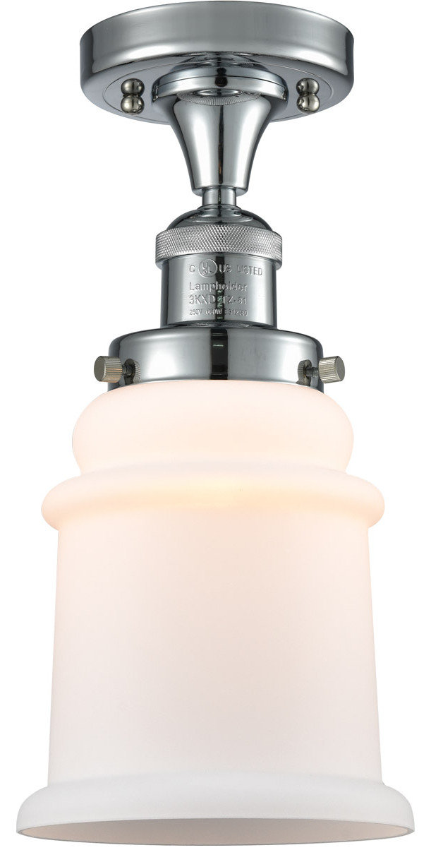 Franklin Restoration Canton 1 Light Semi-Flush Mount, Polished Chrome ...