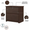 Scranton & Co Furniture Cabot 2 Drawer File Cabinet in Modern Walnut