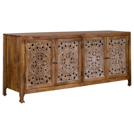 74 Inch 4 Door Accent TV Stand - 2077-AC7432
