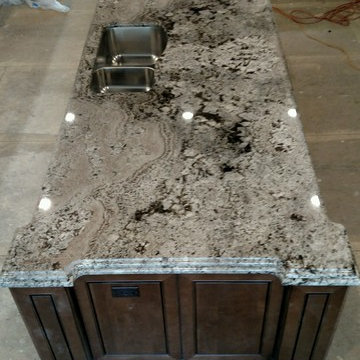 Bianco Antico, Double Thick Granite Island