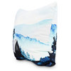 Cabin in the Woods 18" Blue Holiday Print Decorative Throw Pillow