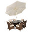 Arizona Ultra Stylish Rattan 6-Seat Rectangle Dining Set, 150cm