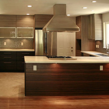 Milan Collection - Carbone & Palissandro Texture Surface Kitchen