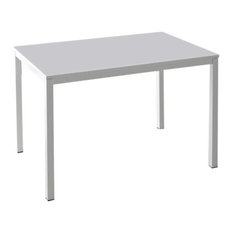 Melamine Dining Tables Houzz Yumanmod Chic White Extendable Table 43 X28 Dining Tables