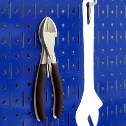 Wall Control Blue Metal Pegboard ToolBoard | Peg Board Colors - Garage And Tool Storage