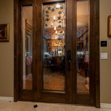 Wooden Custom Wine Cellar Door