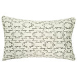 Pillow Decor - Mirador Dust Bowl Geometric Outdoor Pillow 12x19 - An elegant 12"x19" rectangular throw pillow, meticulously crafted from Maxwell Fabrics' exclusive outdoor fabric, Mirador Dust bowl. This exceptional fabric, made from 100% Sunbrella solution-dyed acrylic, guarantees both durability and fade resistance, ensuring its longevity in outdoor environments. The captivating southwest geometric pattern in a sophisticated grayish brown hue is set against a creamy off-white background, exuding a touch of refined style. The woven fabric showcases impeccable craftsmanship, adding a sense of sophistication to any space. Whether indoors or outdoors, the Mirador Dust Bowl Geometric Outdoor Pillow effortlessly combines functionality and aesthetics, elevating your decor to new heights.FEATURES:
