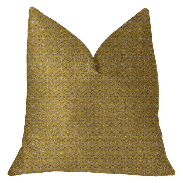 Goden Cleopatra Gold and Silver Luxury Throw Pillow, 20