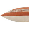 Jaipur Living Phek Hand-Loomed Tribal Terracotta/Cream Down Lumbar Pillow