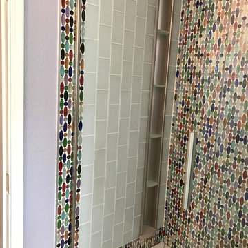 Rainbow Love Beads Bathroom Tile