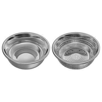 Swiss Madison SM-KA795 Mixing Bowl and Colander Bowl Set - Stainless Steel