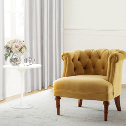Katherine Tufted Accent Chair, Gold - Products
