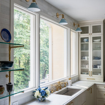 Gilded Pastel Kitchen Renovation In Bethesda