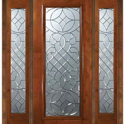 Pre-hung Side lights Door 80 Alder Savoy Full Lite Glass - Front Doors