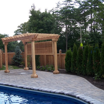 Back Yard Pool Deck, Privacy Screen and Fence