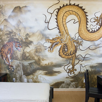 Eastern themed children's bedroom mural