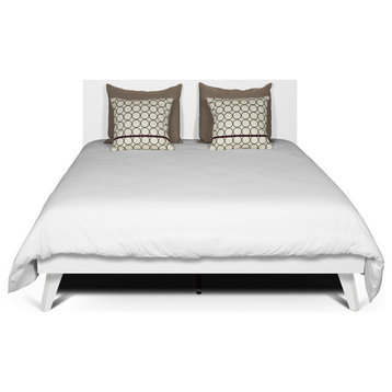 Mara Queen Bed, Pure White