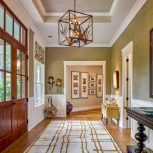 Lake house foyer chandelier