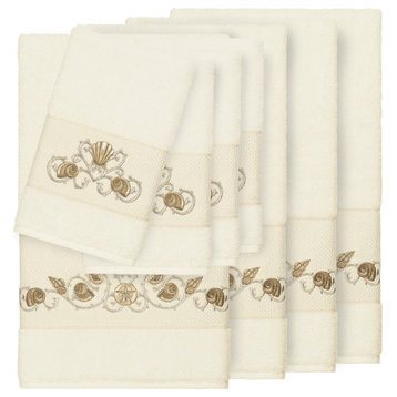 Bella 8 Piece Embellished Towel Set