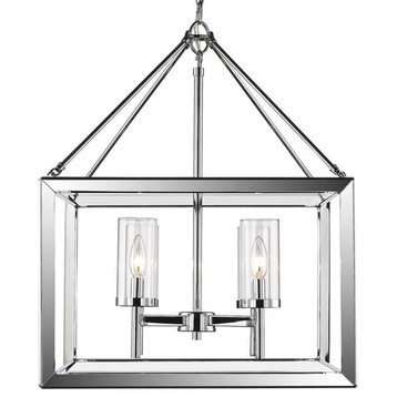Smyth 4 Light Chandelier in Chrome with Clear Glass