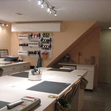 Wall Control metal pegboard storage products being used in a very nice craft roo
