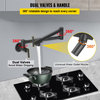 VEVOR Pot Filler Faucet Solid Brass Wall Mount Kitchen Faucet 24.4", Black