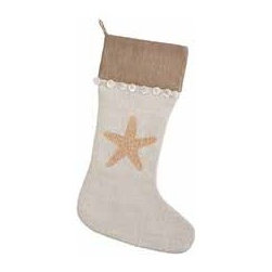 Seaside Stocking - Starfish - New - Christmas Stockings And Holders