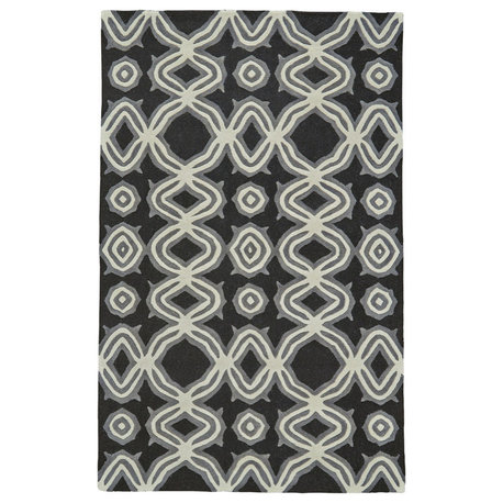 Weave & Wander Briona Rug, Black, 5'x8'