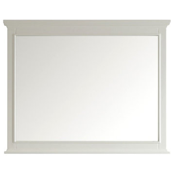 Vinnova Piedmont Bathroom Vanity Framed Wall Mirror in Antique White