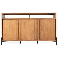 Low oak display case 160 cm - Dining room storage furniture - Tikamoon