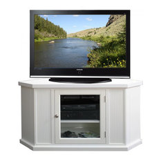 Leick Furniture 46" Corner TV Stand in White Finish