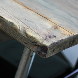 Ethan Reclaimed Scaffolding Desk with Built In Storage, Monitor Mount & Storage - Drawing Tables