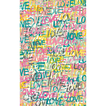 Indio Pastel Love Scribble Wallpaper, Bolt