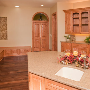 Dining Bench Seat & Built-In Buffet