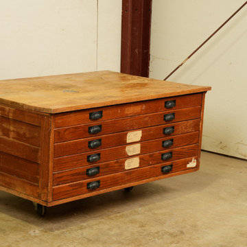 Antique Oak Flat File Cabinet Restoration