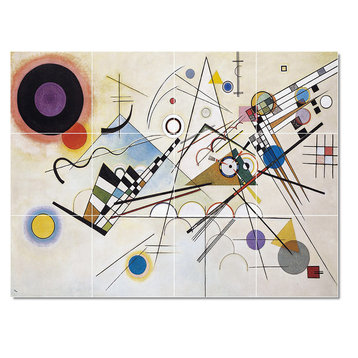 Wassily Kandinsky Abstract Painting Ceramic Tile Mural #41, 32"x24"