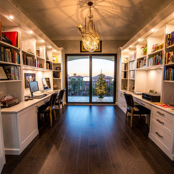 Home Office With Custom Built Ins