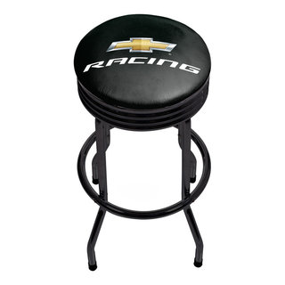 University of Iowa Chrome Bar Stool with Swivel - Herky